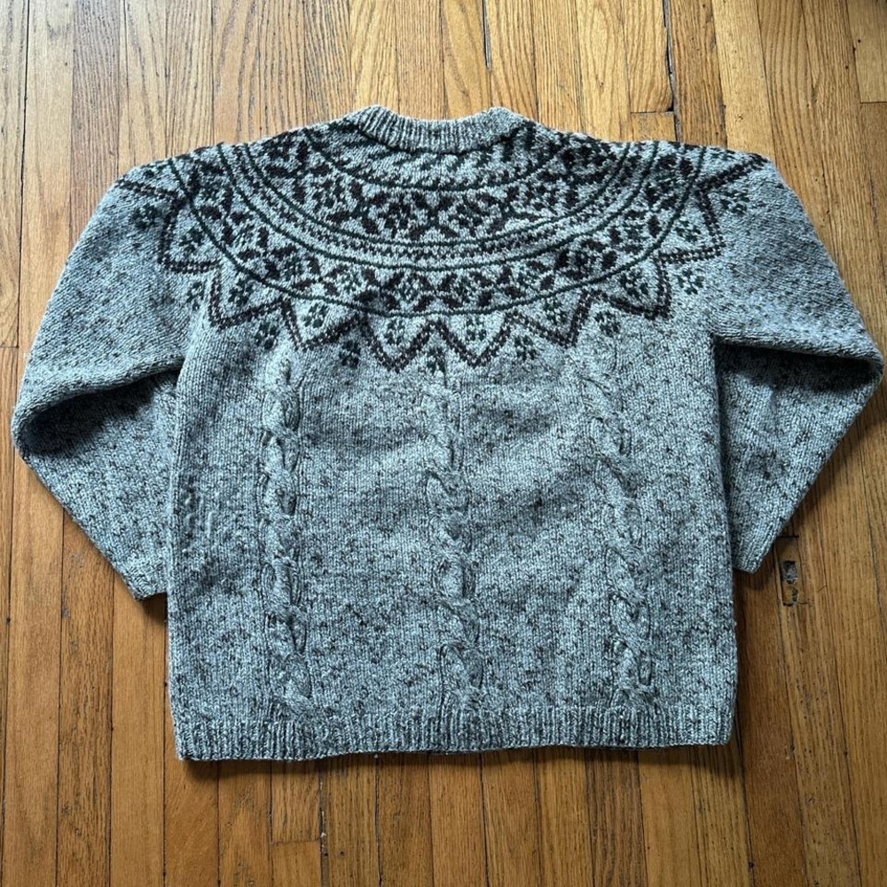 Unavailable-Vintage L.L. Bean Fair Isle Wool Blend Sweater - Picture 2 of 5